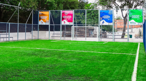 Areninha do Rochdale é inaugurada com quadra de futebol society e basquete 3x3.  Foto: Caio Henrique