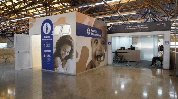 Espaço Maternidade na estação Tatuapé do Metrô. Foto: Divulgação/Governo de SP