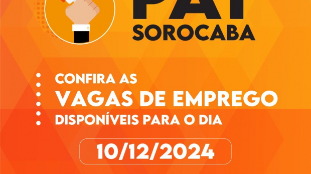 Confira as Vagas de Emprego Oferecidas pelo PAT para Esta Terça-feira (10/12) - Arte: Redes Sociais/Reprodução