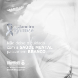 A campanha destaca que cuidar da saúde mental é essencial para garantir qualidade de vida e bem-estar. Arte: Prefeitura de Cajamar