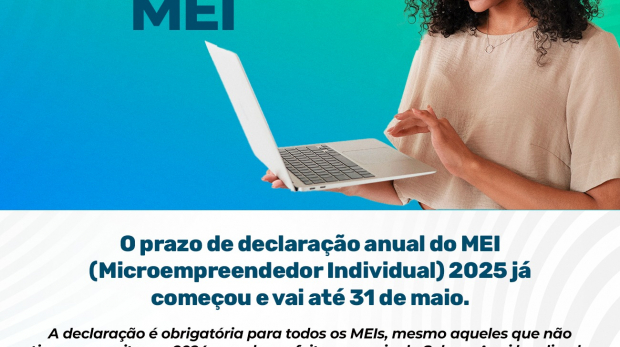 Microempreendedores Individuais (MEIs) devem ficar atentos ao prazo para a entrega da declaração anual até 31 de maio de 2025. Arte: Prefeitura de Araçariguama (Redes Sociais/Reprodução)