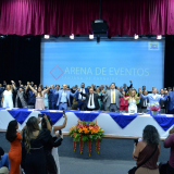 José Hugo da Silva foi eleito presidente, acompanhado por Nelci Aparecida de Freitas Santos como vice-presidente. Foto: Câmara de Santana de Parnaíba