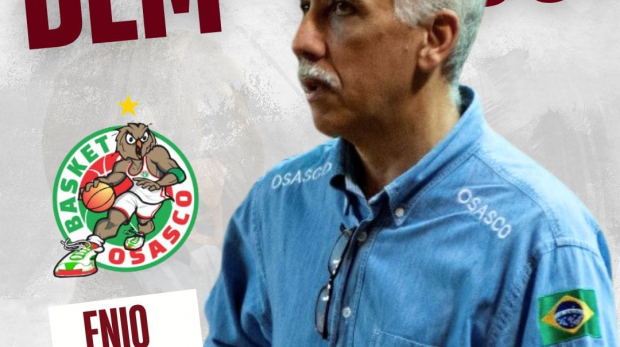 Enio Vecchi - Novo técnico do Basket Osasco. Arte: Basket Osasco / @basketosasco