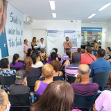 Este é o mês de conscientização e combate à hanseníase. Por isso, a Prefeitura de Carapicuíba realiza a campanha “Janeiro Roxo”.  Foto: Prefeitura de Carapicuíba