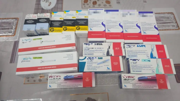 Suspeitos haviam separado cerca de 40 medicamentos de alto custo usados no tratamento de emagrecimento, diabetes, prevenção de enxaqueca e para pessoas com Transtorno de Déficit de Atenção com Hiperatividade (TDAH). Foto: SSP