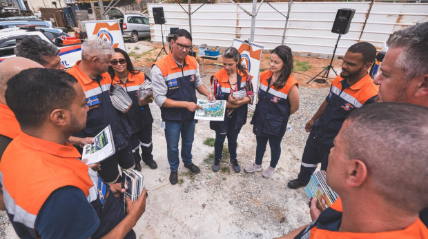 Civil realiza monitoramento das áreas de risco do município. Foto: Prefeitura de Santana de Parnaíba