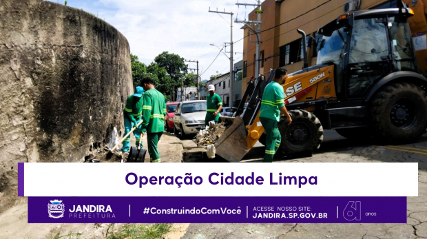 Operação Cidade Limpa. Foto: Prefeitura de Jandira