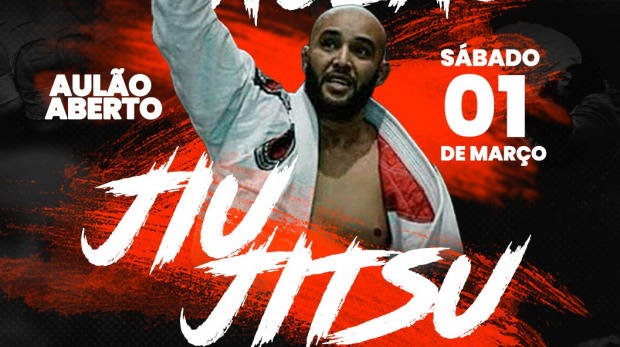 Prepare-se para um dia de muito aprendizado e técnica no Aulão de Jiu Jitsu com Dinei Ferreira, no Ginásio dos Campeões, às 9h. Arte: Prefeitura de Araçariguama (Redes Sociais/Reprodução)