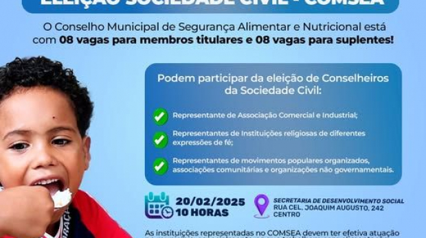 Participantes se reunindo para a eleição dos Conselheiros da Sociedade Civil do COMSEA, em Araçariguama - Arte: Prefeitura de Araçariguama (Redes Sociais/Reprodução)