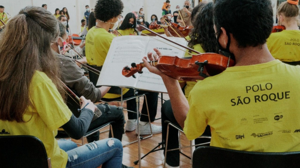 Cursos de Música no Polo São Roque do Projeto Guri. Foto: Prefeitura de São Roque