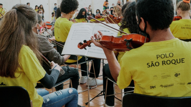 Cursos de Música no Polo São Roque do Projeto Guri. Foto: Prefeitura de São Roque