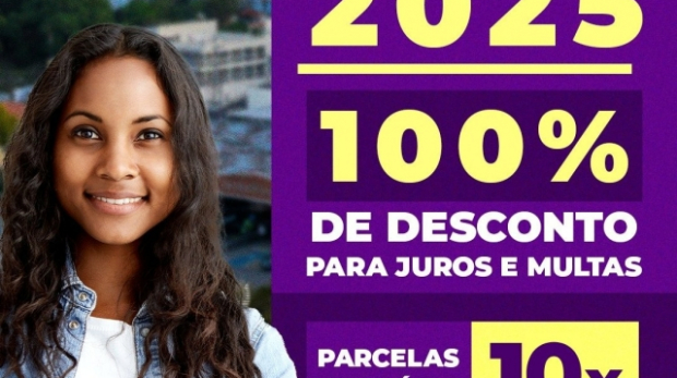 Prefeitura de São Roque oferece 100% de desconto em juros e multas para débitos municipais durante o período de anistia, com prazo até 24 de abril de 2025. Arte: Prefeitura de São Roque