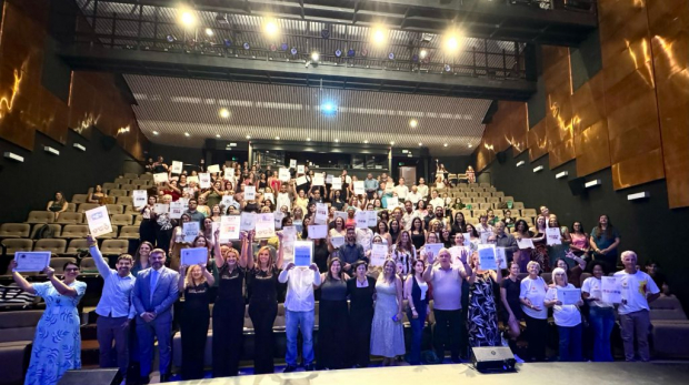 O público prestigiando o evento de entrega de certificados para as organizações que concluíram o Programa Selo Social 2024. Foto: Prefeitura de Sorocaba