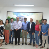 Prefeitos do eixo da BR-116 discutem com representantes da Arteris sobre melhorias na rodovia durante reunião no Conisud, em 11 de março. Foto: Assessoria de Imprensa