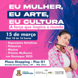 Celebrando o talento feminino: evento 'EU MULHER, EU ARTE, EU CULTURA' reúne arte, música e palestras em Carapicuíba! Arte: Prefeitura de Carapicuíba