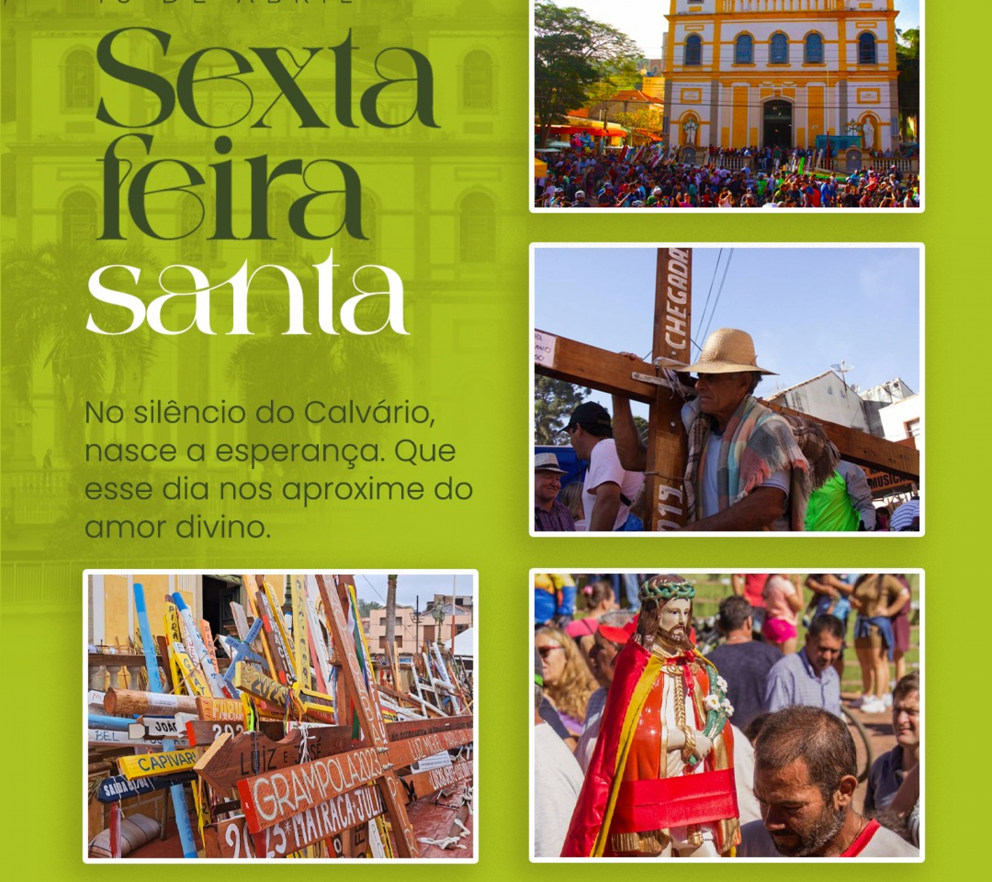 Fé que move multidões: devotos se reúnem em Pirapora do Bom Jesus para celebrar a Sexta-Feira Santa. Arte: Prefeitura de Pirapora do Bom Jesus (Redes Sociais/Reprodução)
