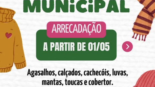 Corrente do bem em ação!
Com a chegada das baixas temperaturas, a população cabreuvana se une para fazer a diferença. Roupas de frio, cobertores e calçados em bom estado estão sendo doados em diversos pontos da cidade como gesto de amor e cuidado com o próximo. Arte: Prefeitura de Cabreúva