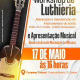 Prepare-se para uma tarde de música e aprendizado!  O Complexo Cultural de Vargem Grande Paulista recebe um evento imperdível com workshop e apresentação musical ao vivo!" Arte: Vargem Grande Paulista (VGP) - Redes Sociais/Reprodução