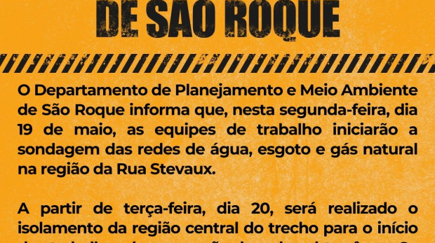Reforma do Calçadão Municipal entra em nova fase nesta quarta (21) - Arte: Prefeitura de São Roque