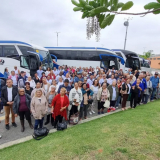 Grupo da Melhor Idade celebra momento de fé e união durante visita ao Santuário de Aparecida do Norte. Foto: Prefeitura de Vargem Grande Paulista - VGP (Redes Sociais/Reprodução)