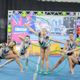Atletas do programa Mais Esportes encantam o público durante o Festival de Ginástica Artística em Itapevi. Foto: Prefeitura de Itapevi (Redes Sociais/Reprodução)