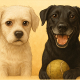 Max e Negão aguardam, juntos, por um novo lar. Companheiros fiéis, seguem cheios de amor para dar. Arte: Divulgação