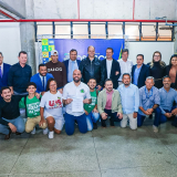 Deputado Federal Ribamar Silva junto com o Prefeito Gerson Pessoa e demais autoridades durante assinatura da concessão do prédio da Unifesp para o IFSP Osasco. Foto: Divulgação