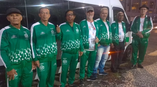 Com energia e espírito de equipe, a delegação de Osasco marca presença no JOMI 2025! Representatividade, saúde e superação nos Jogos da Melhor Idade. Foto: Giane Vieira @giane.vvieira
