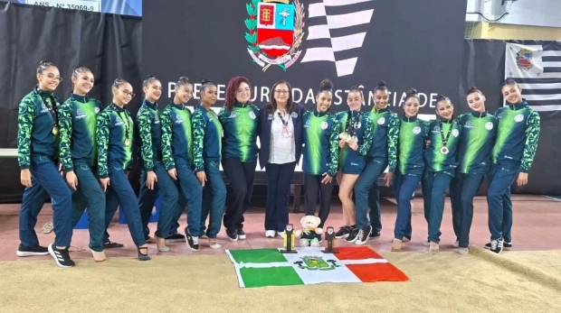 Equipe de Ginástica Rítmica de Osasco brilha no Campeonato Estadual em Atibaia e conquista o título por equipes no Nível 1, além de várias medalhas individuais! Foto: Divulgação