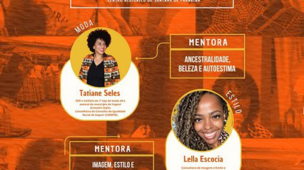 Tatiane Seles e Lella Escocia conduzem a Mentoria das Pretas na Casa do Samba Parnaibano, em uma tarde de troca, fortalecimento e valorização da identidade feminina negra. Arte; Redes Sociais (Reprodução)