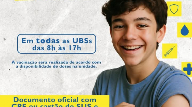 Vacinação contra a dengue começou! Jovens entre 10 e 14 anos podem se imunizar em todas as UBS de Cotia.