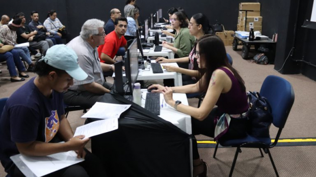 Candidatos participam do 39º Mutirão de Empregos Sorocaba, edição especial "Qualificação Profissional", no Parque Tecnológico. Oportunidades para vagas e cursos de capacitação movimentaram o evento. Foto: Prefeitura de Sorocaba