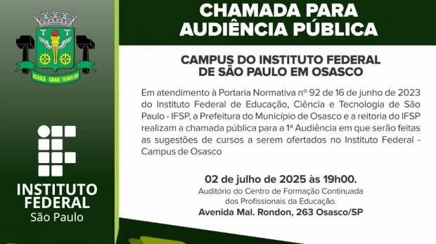 Audiência no Centro de Formação Continuada marca o início do diálogo com a sociedade sobre os eixos tecnológicos e estrutura do novo Campus do Instituto Federal. Imagem: Divulgação
