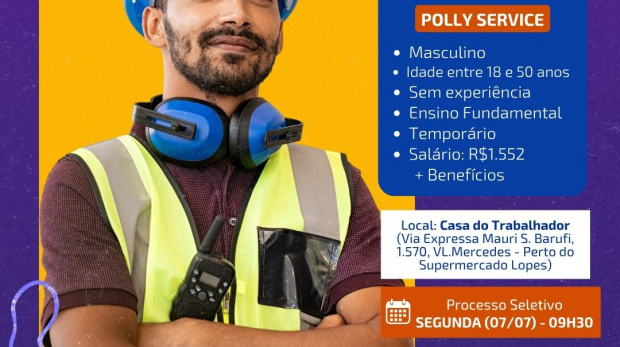 Sem experiência? Essa pode ser a sua chance de começar! Arte: Prefeitura de Jandira (Redes Sociais/Reprodução)