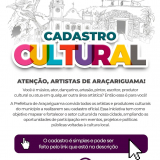 Valorizando o talento local! Faça parte do mapeamento cultural da nossa cidade. Arte: Prefeitura de Araçariguama (Redes Sociais/Reprodução)