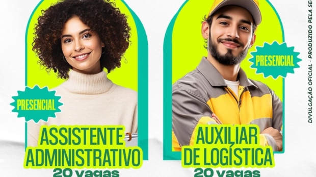 Oportunidade de ouro! Estão abertas as inscrições para cursos GRATUITOS de Auxiliar de Logística e Assistente Administrativo em Vargem Grande Paulista. Aulas presenciais no período da noite. Inscreva-se até 4/8! Arte: Prefeitura de Vargem Grande Paulista - VGP (Redes Sociais/Reprodução)