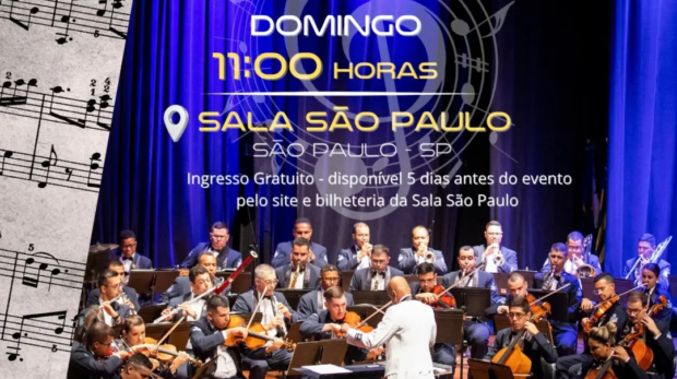A Orquestra Sinfônica da Força Aérea Brasileira, sob regência do Maestro Capitão Paulo Rezende, emociona o público com a estreia mundial de “O Libertador”, durante o Festival de Inverno de Campos do Jordão.