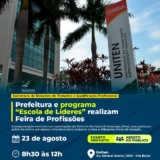 Jovens visitam estandes da Feira de Profissões na Uniten, participam de atividades interativas e assistem a palestras em busca de orientação e oportunidades para o futuro profissional. Foto: Prefeitura De Sorocaba
