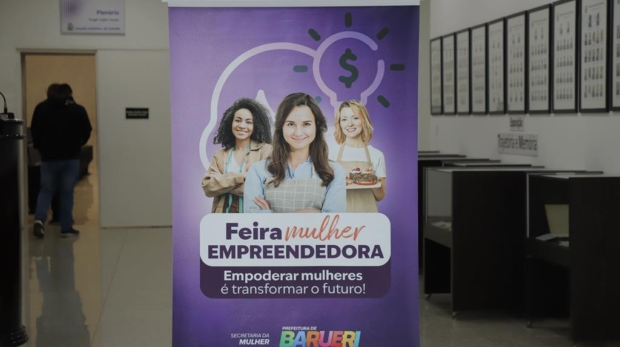 Empreender é transformar talento em oportunidade! A Feira da Mulher Empreendedora está movimentando Barueri com histórias inspiradoras e produtos incríveis. Foto: Prefeitura De Barueri