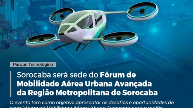 Carros voadores? Drones para transporte urbano? O futuro da mobilidade está mais próximo do que você imagina — e começa em Sorocaba, no Fórum que reunirá especialistas do Brasil e do mundo. Foto: Prefeitura de Sorocaba
