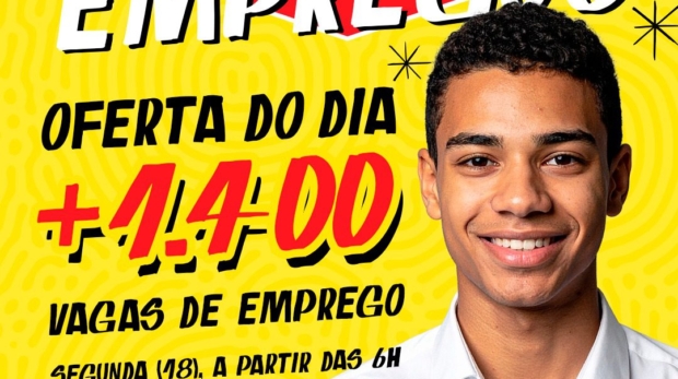Mais de 1.400 vagas esperando por você! Nesta segunda, a partir das 6h, tem Feirão de Oportunidades na Praça Carlos de Castro. Traga seus documentos e venha garantir seu lugar no mercado de trabalho! Foto: Prefeitura De Itapevi (Redes Sociais/Reprodução)