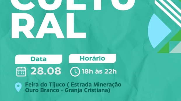 Primeira edição da Quinta Cultural do Tijuco Preto reúne moradores com música, gastronomia e artesanato local. Evento na Feira do Tijuco celebra a cultura regional e promove o encontro da comunidade de Vargem Grande Paulista. Arte: Prefeitura De Vargem Grande Paulista - VGP (Redes Sociais/ Reprodução)