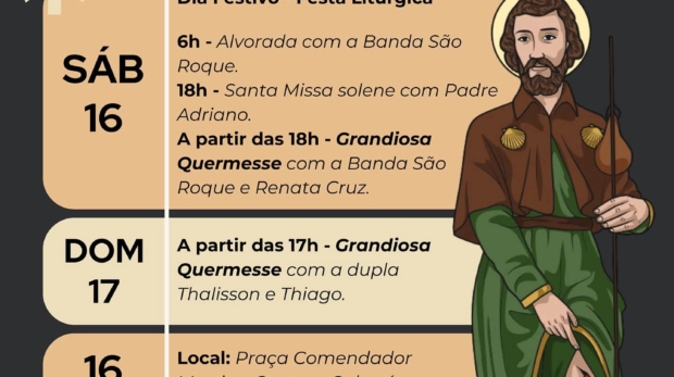 Com barracas típicas, comidas deliciosas, música ao vivo e um ambiente familiar, a quermesse reforça a importância de manter viva a cultura e a religiosidade local. O evento é gratuito e aberto a toda a comunidade. Música boa, comida típica e muita gente feliz! Cabreúva celebrou São Roque com uma verdadeira festa da comunidade. Foto: Prefeitura De Cabreúva (Redes Sociais) Reprodução)