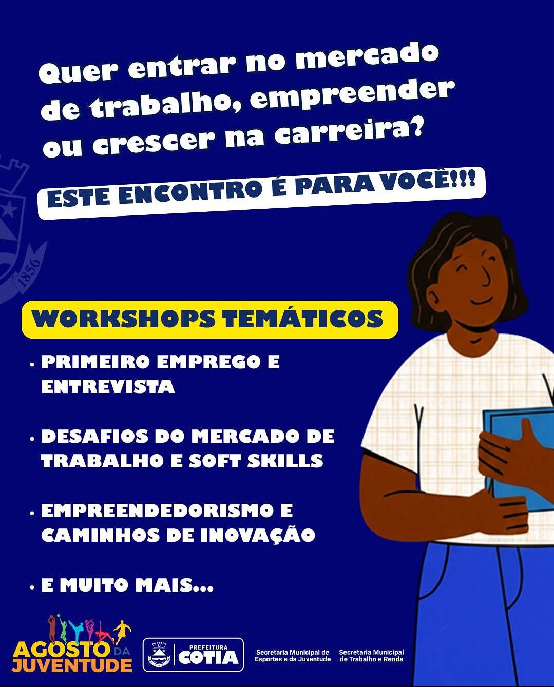 Conexão com o futuro: evento em Cotia oferece vagas de emprego e orientações para jovens darem o primeiro passo na carreira! Foto: Prefeitura De Cotia (Redes Sociais/ Reprodução)