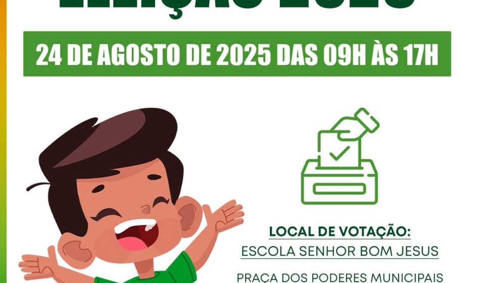 Eleitores de Pirapora do Bom Jesus poderão escolher seus representantes no Conselho Tutelar neste domingo, 24 de agosto. Participe! Foto: Prefeitura De Pirapora Do Bom Jesus (Redes Sociais/ Reprodução)