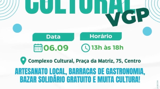 Feira Cultural de VGP – 06 de Setembro!
Atenção, VGP! Vem aí mais uma edição da nossa tradicional Feira Cultural, e você é nosso convidado especial! Foto: Prefeitura De Vargem Grande Paulista - VGP (Redes Sociais/ Reprodução)