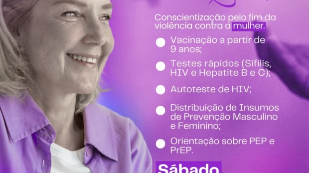 Moradores de Jandira participam das ações do Agosto Lilás, com serviços gratuitos de saúde e atividades de conscientização contra a violência à mulher. Foto: Prefeitura De Jandira (Redes Sociais/Reprodução)