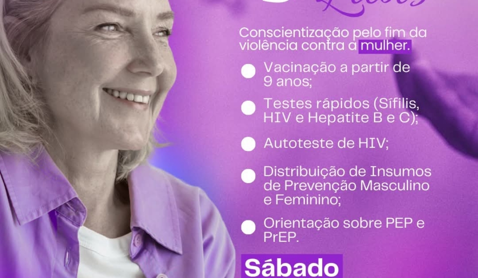 Moradores de Jandira participam das ações do Agosto Lilás, com serviços gratuitos de saúde e atividades de conscientização contra a violência à mulher. Foto: Prefeitura De Jandira (Redes Sociais/Reprodução)