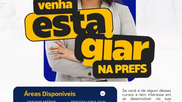 Jovens talentos construindo o futuro com a Prefeitura de Jandira! Inscreva-se até o dia 22 e dê o primeiro passo na sua carreira. Estágio é na prática! Venha fazer parte do time que transforma Jandira todos os dias. Últimos dias para se inscrever! Foto: Prefeitura De Jandira (Redes Sociais/Reprodução)