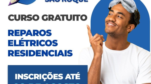 Quer entrar no mercado com uma profissão valorizada? O curso gratuito de Reparos Elétricos do Qualifica São Roque está com inscrições abertas!  A sua nova profissão pode começar aqui! Curso gratuito, certificado e com vagas limitadas. Inscreva-se já! Foto: Prefeitura De São Roque